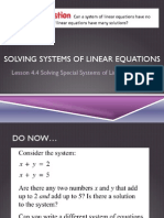 Lesson 4.4 - Solving Special Systems