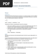 Pressure Measurements.: Theory