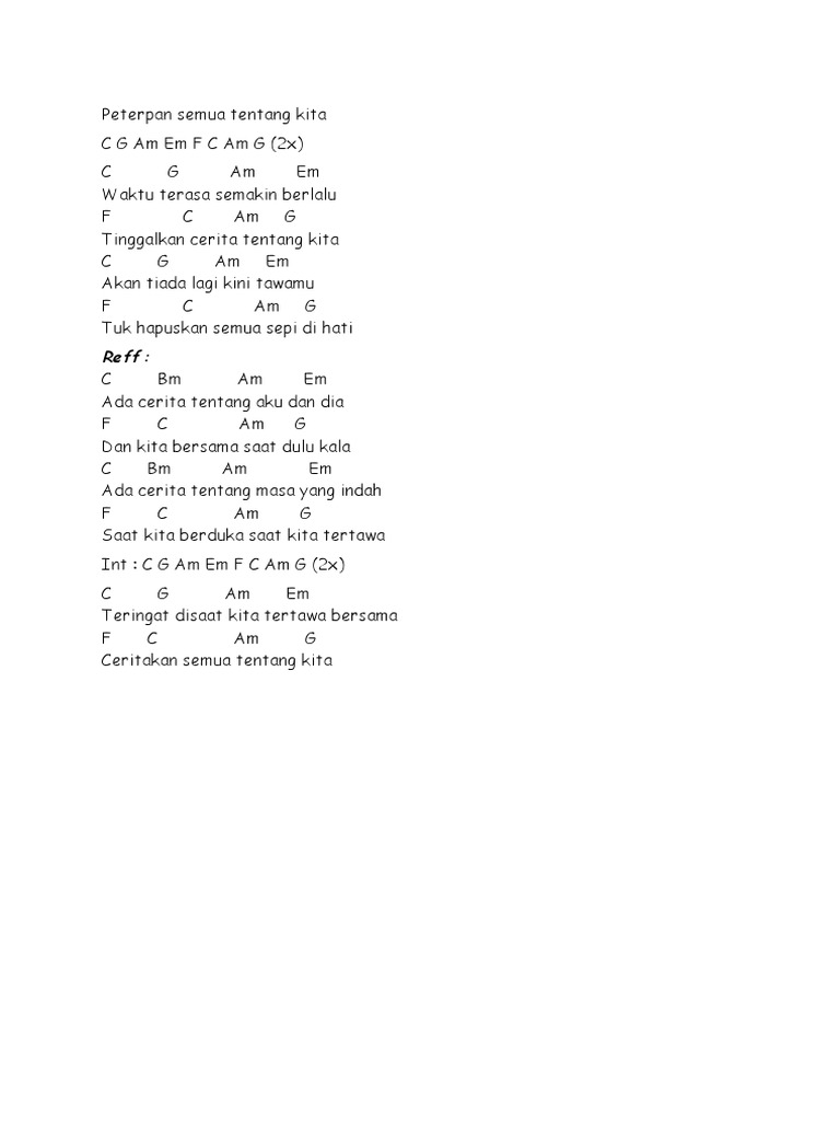 Kumpulan Chord Lagu Gitar Pdf