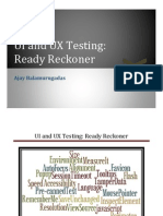 UI and UX Testing Ready Reckoner