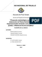 Planes Estratégicos Organizacionales Teniendo Como Punto de Partida El Balanced Scorecard