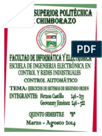 Control Automático (Taller # 2 en Matlab)