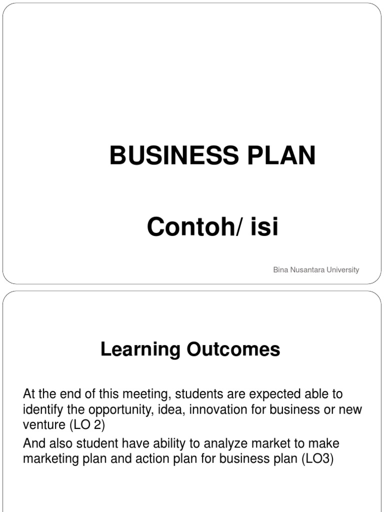 Contoh bentuk format business plan image