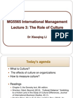 Lecture 3 the Role of Culture 2014-15(1)