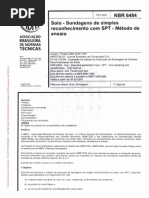NBR 6484 - 2001 - Solo - Sondagens de Simples Reconhecimentos Com SPT - Método de Ensaio