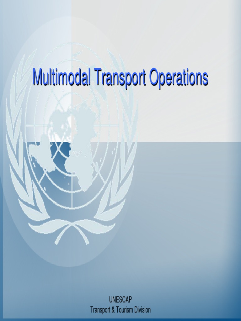 Multimodal Transport Operations | PDF | Containerization | Transport