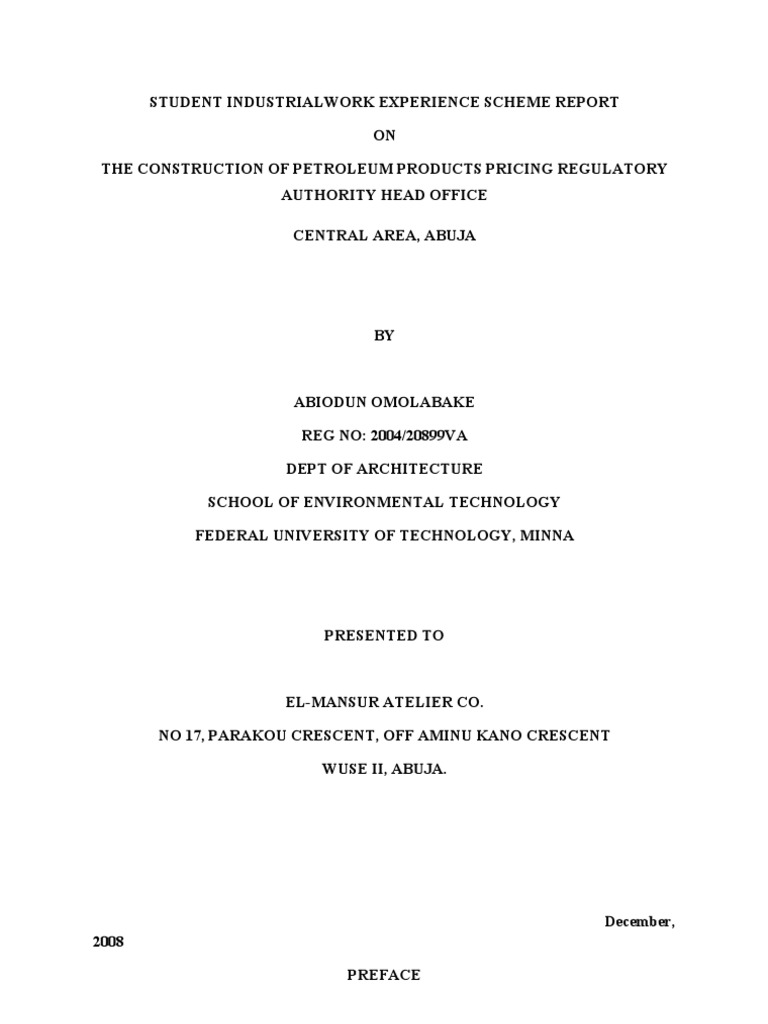 Student Industrial Work Experience Scheme Report PDF Concrete Air