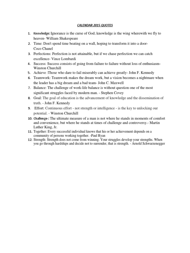 2015 Inspirational Quotes Collection | PDF