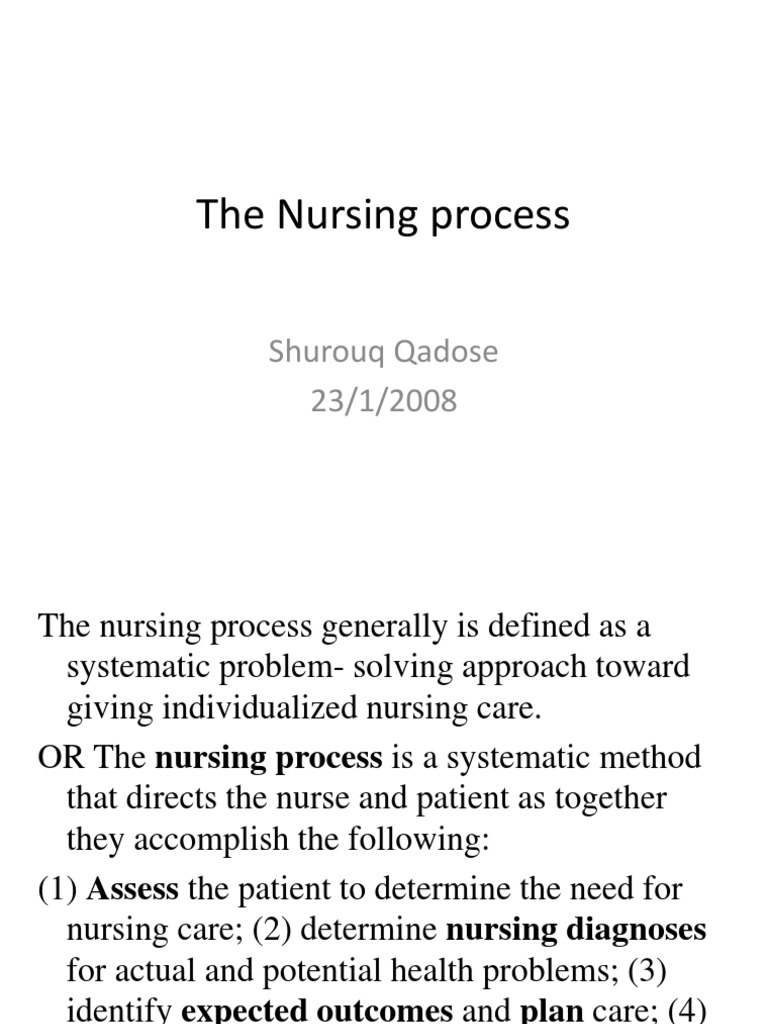 Understanding the Nursing Process | PDF | Medical Diagnosis ...