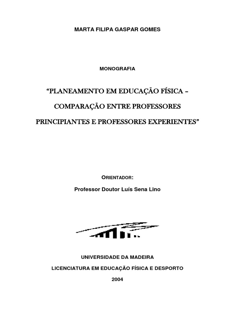 Planejamento em Educação Física: Comparação | PDF | Tomada de decisões ...