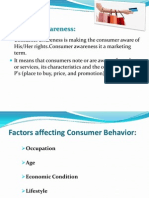 Consumer awareness and behavior analysis