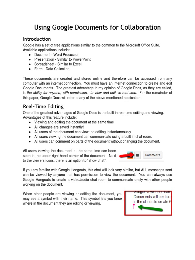 Google Docs for Collaborative Work | PDF