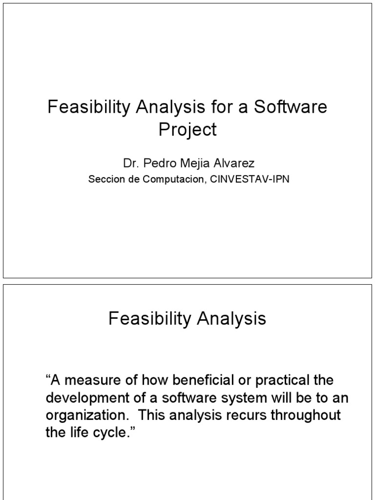Feasibility Analysis For A Software Project | PDF | Return On ...