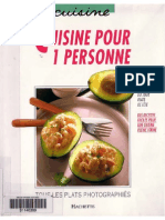 [eBook - Cuisine] Recettes Pour 1 Personne - Petits Pratiques Hachette (61 Pages)_faltan Pgs