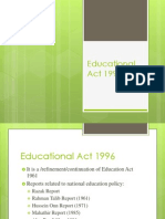 Educational Act 1996