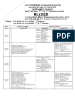 Revised Final Date Sheet b.tech. _all Branches_ - December 2014 Without First Year