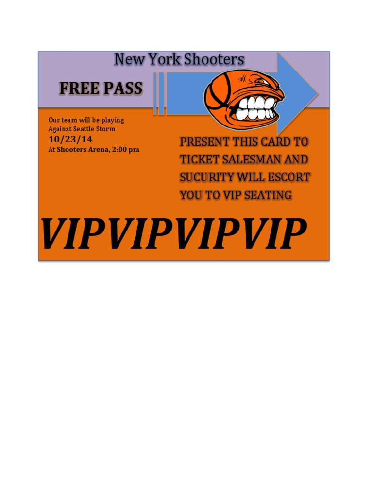Vip Pass | PDF