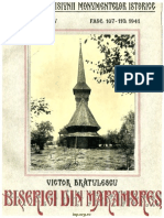 Buletinul Comisiunii Monumentelor Istorice 1941 Anul XXXIV Biserici Din Maramures