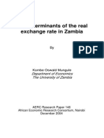 The Determinants of The Real Exchange Rate in Zambia