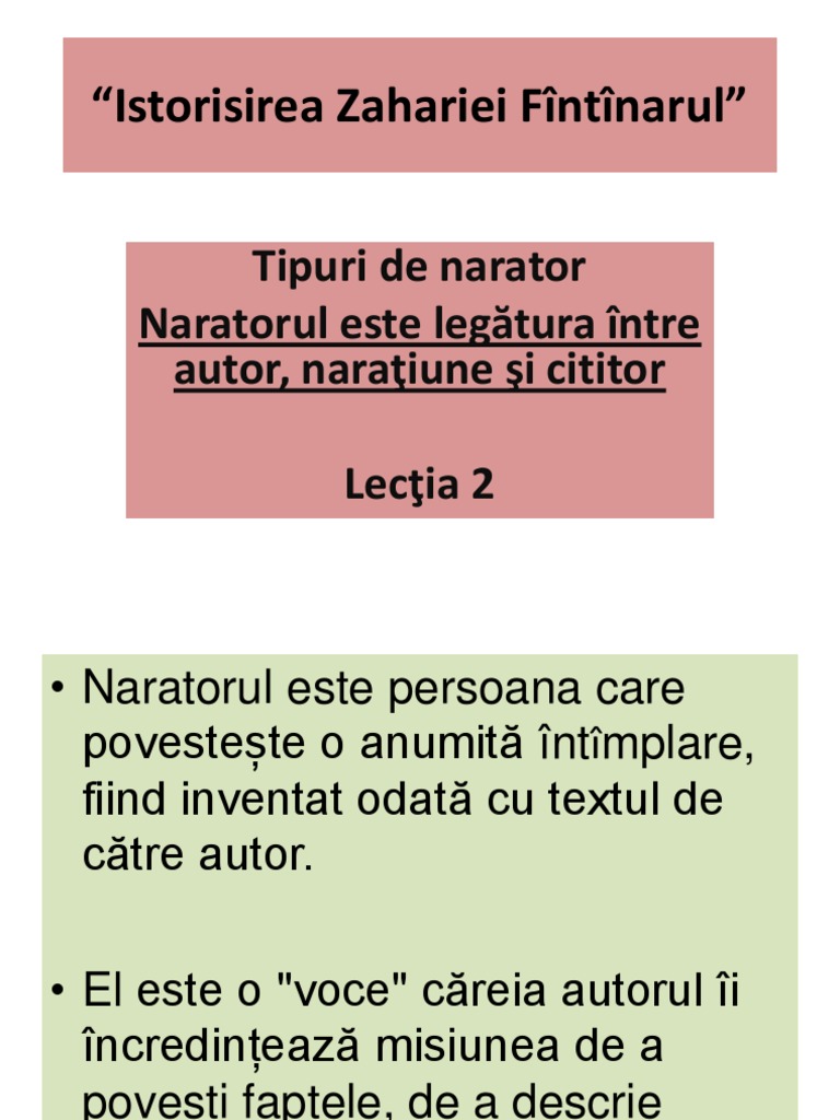 Tipuri de narator pdf