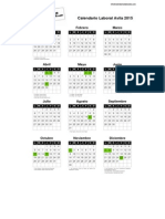 Calendario Laboral Avila 2015: Enero Febrero Marzo
