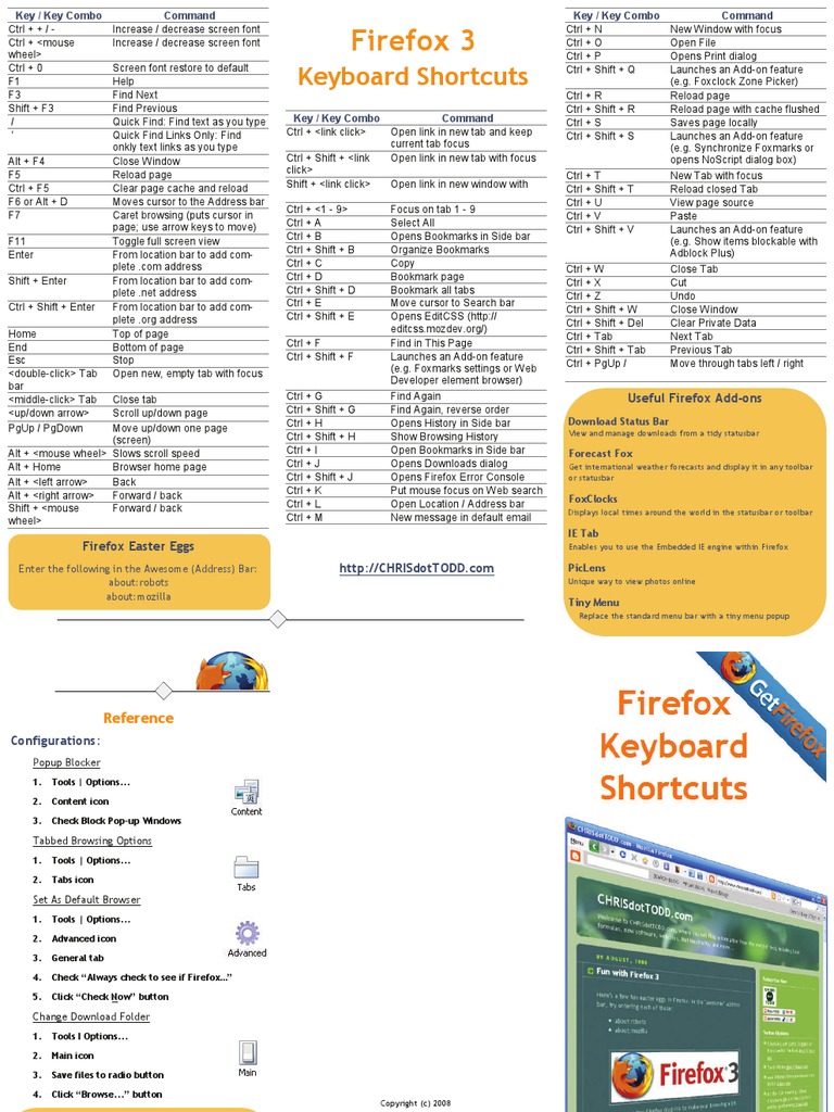 Firefox3 Shortcuts | PDF | Tab (Gui) | Web Software