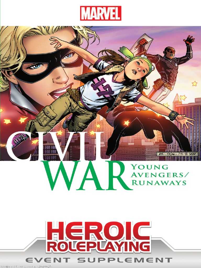Marvel Heroic RPG Civil War Young Avengers/Runaways PDF Superhero Fiction Comics Characters pic