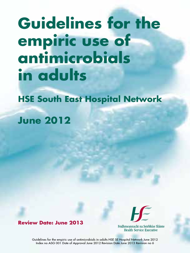 HSE Antimicrobial Guidelines for Adults | PDF | Renal Function ...