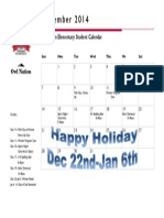 December Parent Calendar 2014