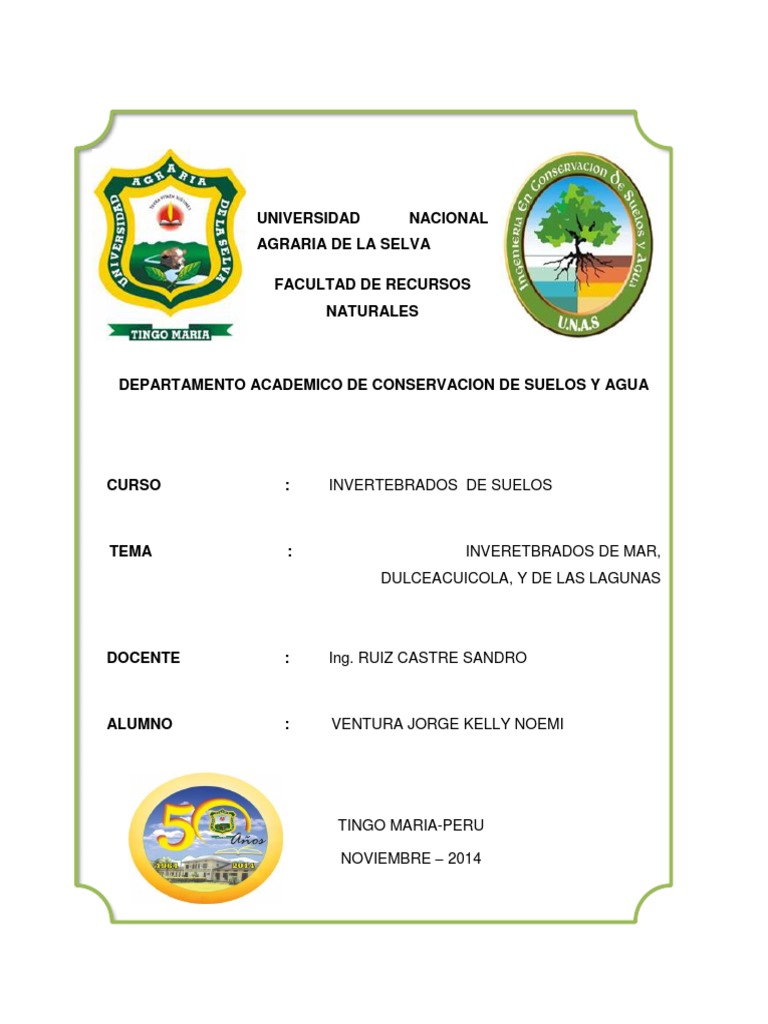 UNIVERSIDAD NACIONAL AGRARIA DE LA SELVA Informe PDF Bivalvia