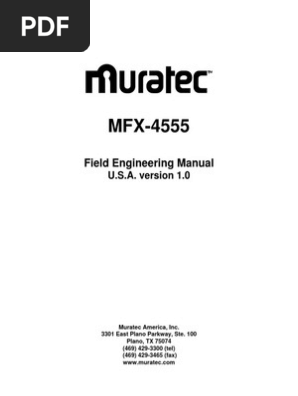Muratec MFX 4555 Service Manual