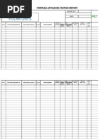 Pat Testing Sheets