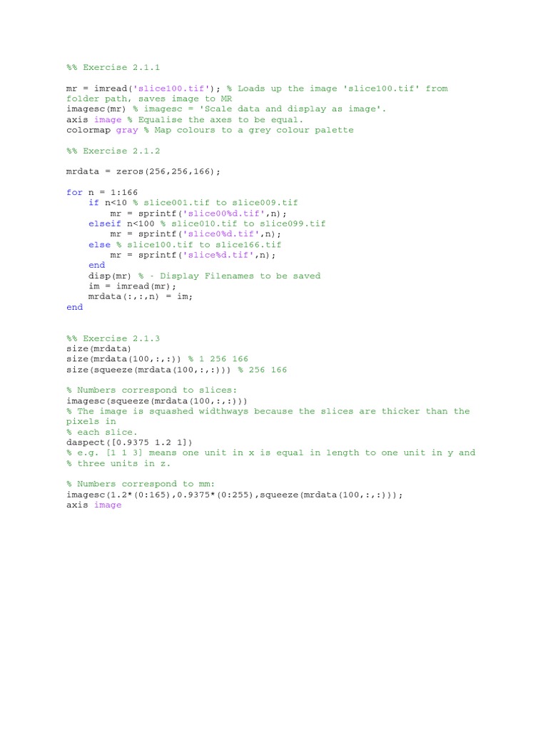 MRI Image Processing Script | PDF | Teaching Methods & Materials