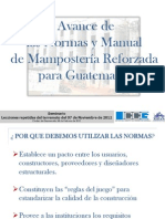 Avance de Las Normas y Manual de Mamposteria Guatemala