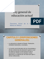 Ley General de Educación Actual Hasta Capitulo I