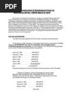 Prisma Construction & Development Corp vs. Menchavez GR No. 160545 March 9, 2010