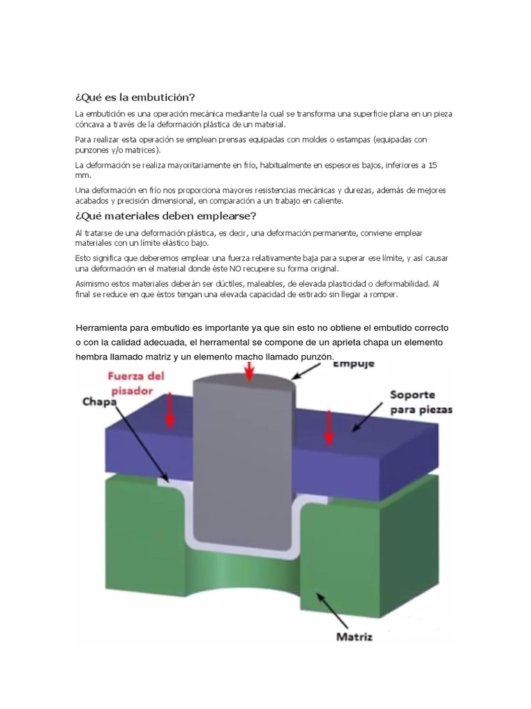 Proceso de Embutición de Metales | PDF | Aluminio | Industrias