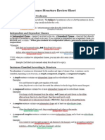 Sentence Structure Review Sheet1
