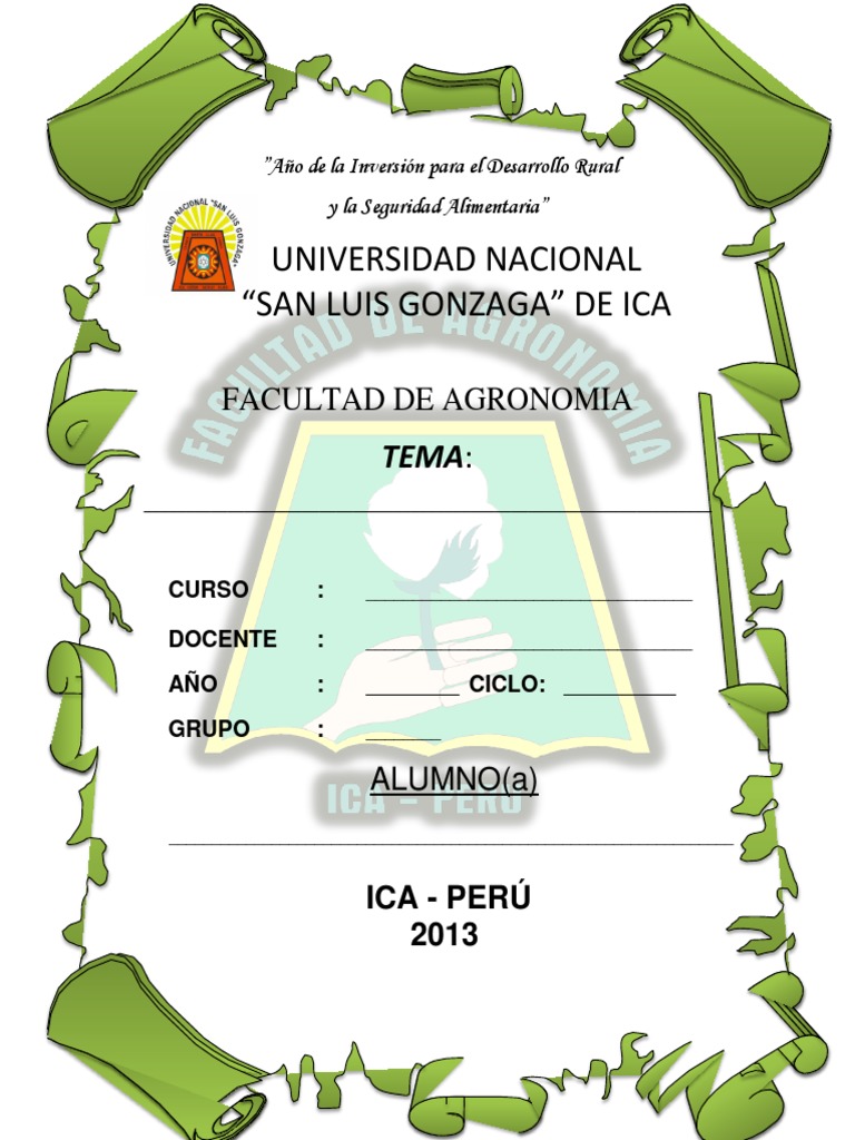 Caratula Agronomia | PDF