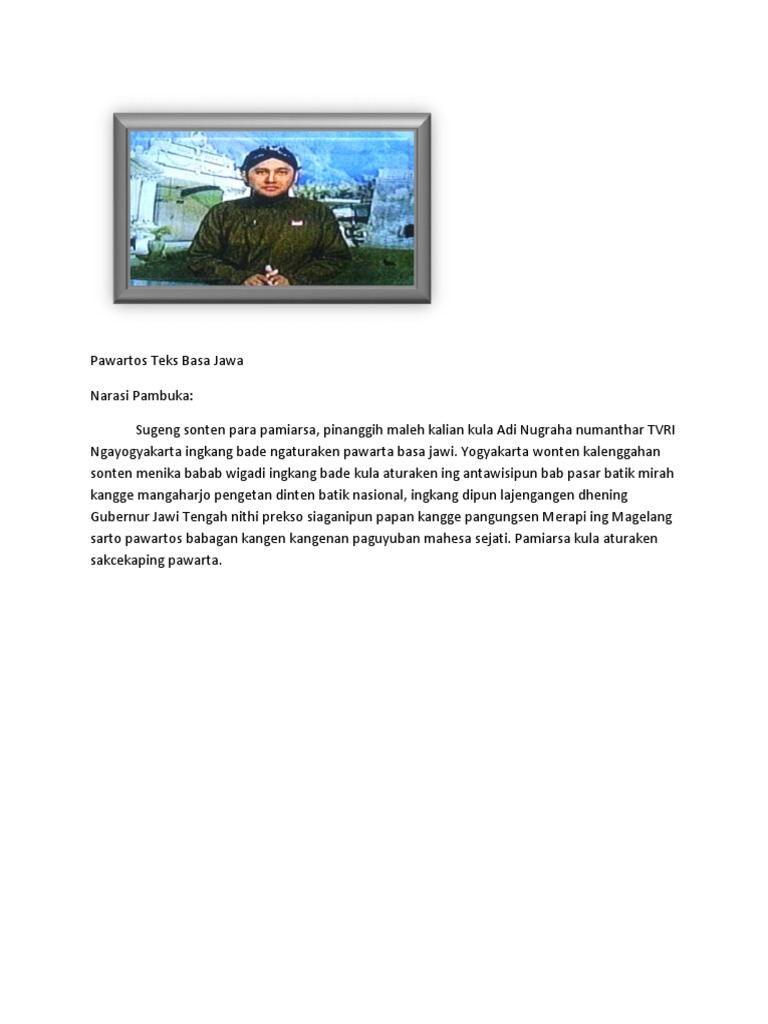 Teks Pawartos Basa Jawa