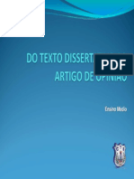 Aula de Redação - Artigo de Opinião