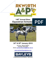 Warkworth A & P Equestrian Schedule 2015