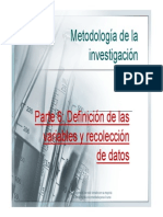 Definicion de Las Variables y Recoleccion de Datos