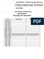 Parent Teacher Sign Up 18th December v2