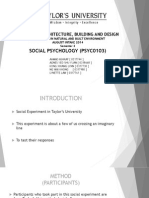 Social Psychology (Psyc0103) : School of Architecture, Building and Design