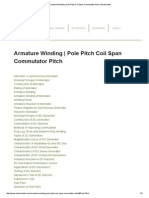 Armature Winding - Pole Pitch Coil Span Commutator Pitch - Electrical4u