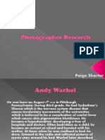 Photographer Research