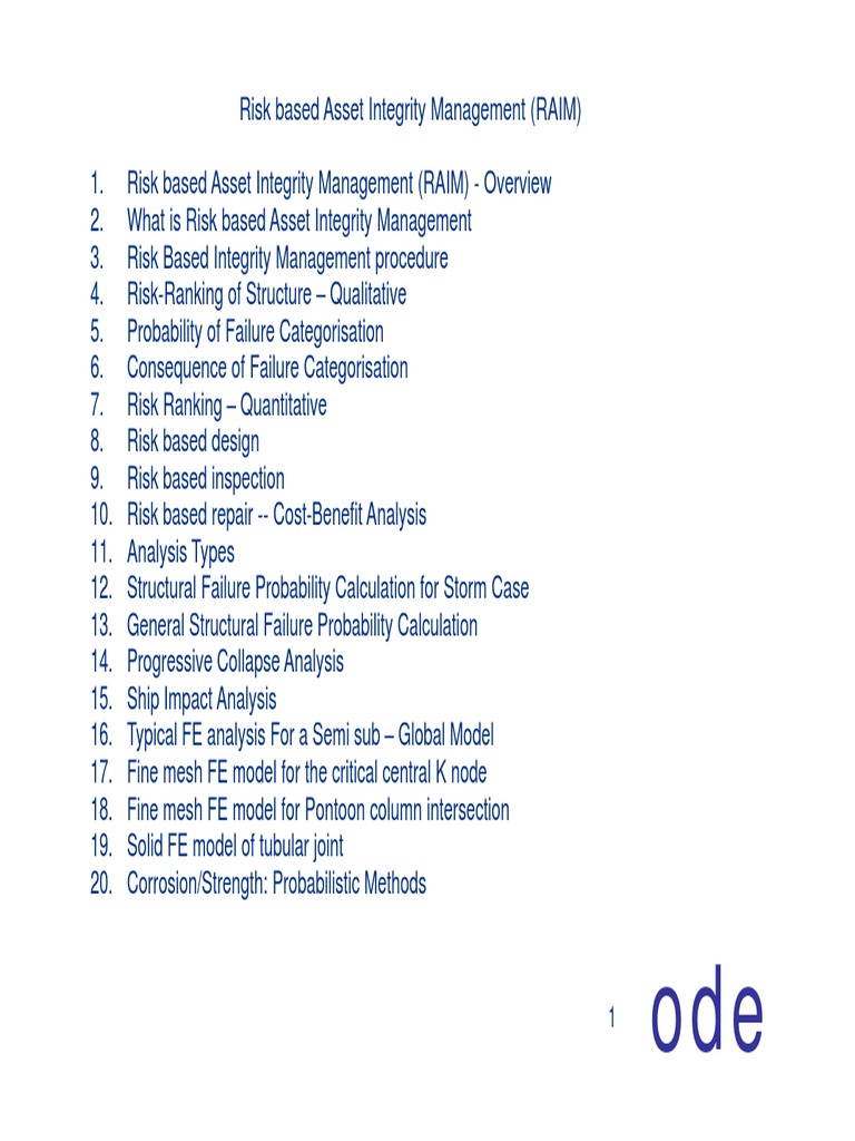 Risk-Based Asset Integrity Management | PDF | Risk | Reliability ...