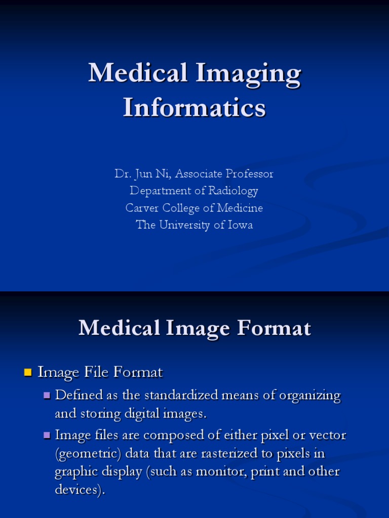 Medical Imaging Informatics PDF Raw Image Format File Format