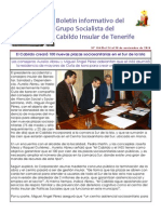 Boletín del Grupo Socialista del Cabildo de Tenerife 104. 1 - 7 de diciembre 2014